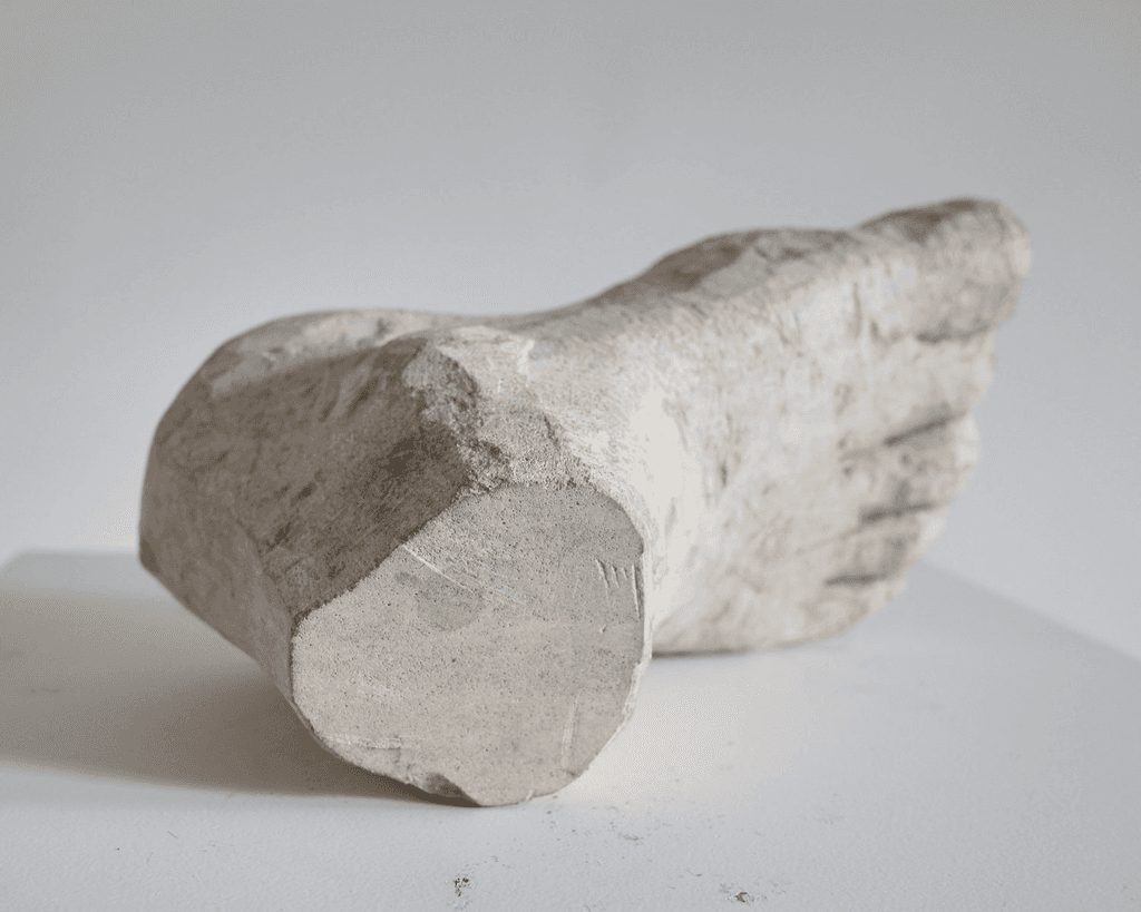 Large Sculptural Carved Stone Foot