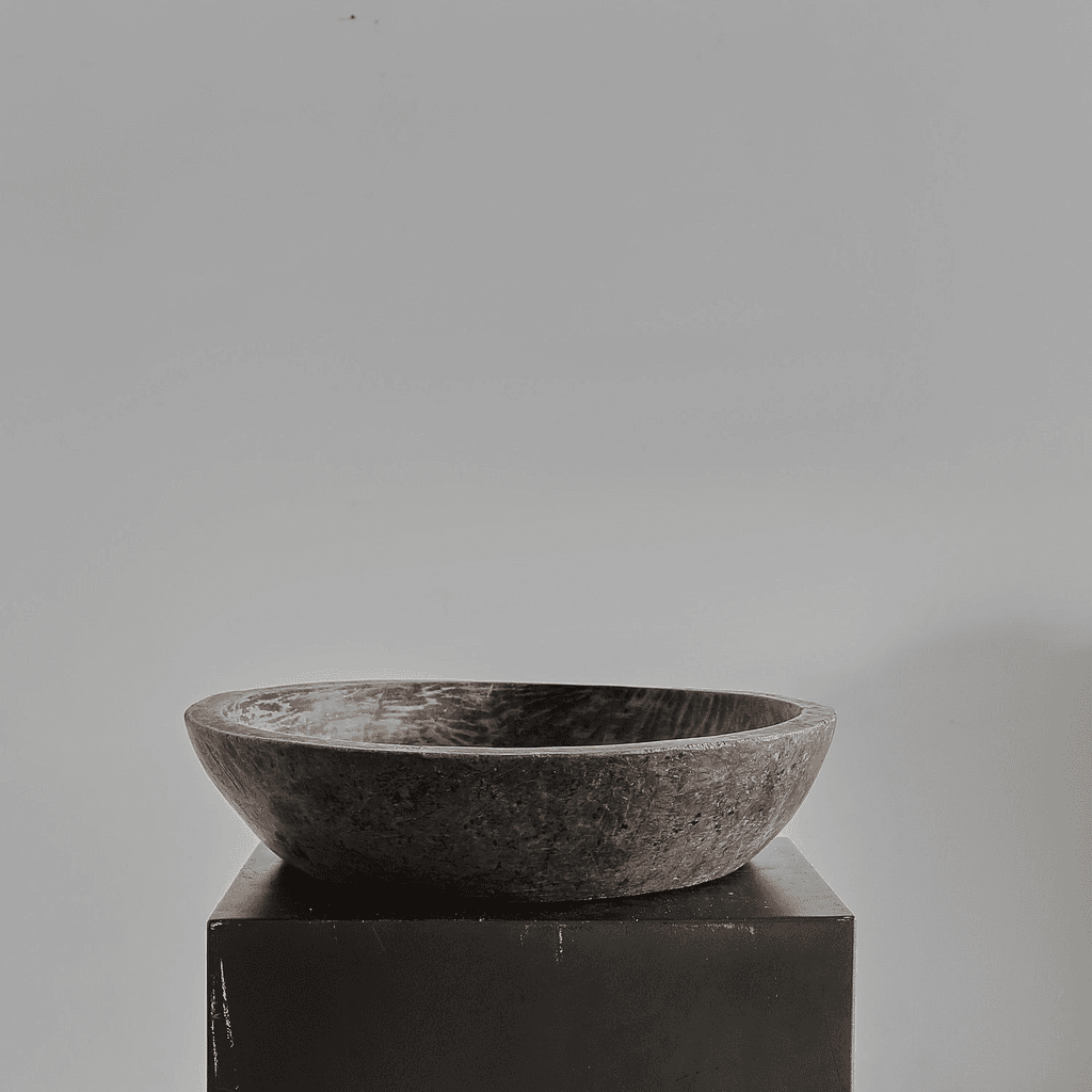 XL Primitive Carved Cedar Japanese Bowl