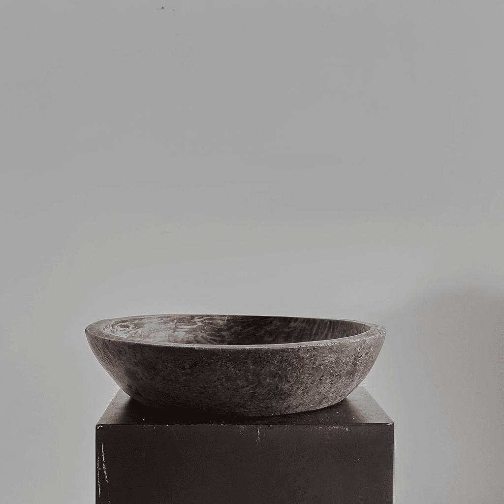 XL Primitive Carved Cedar Japanese Bowl