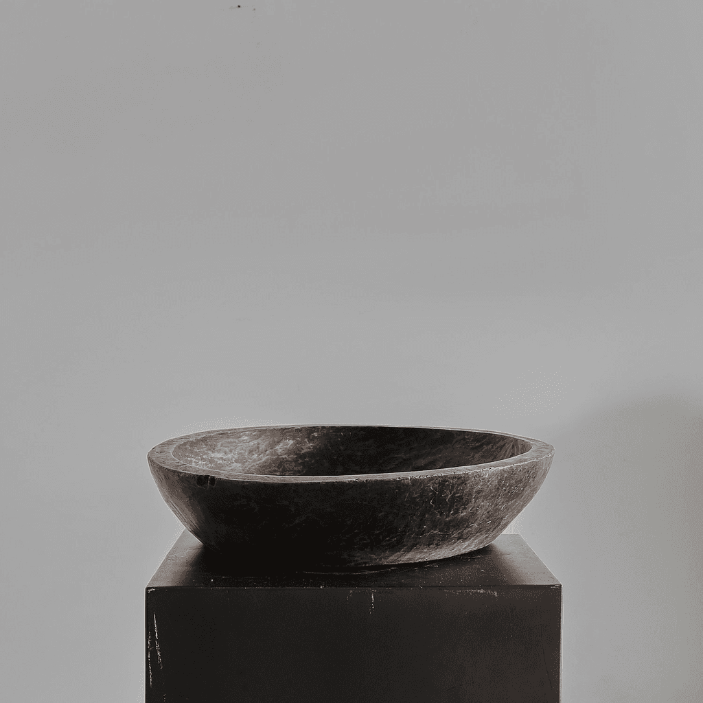 XL Primitive Carved Cedar Japanese Bowl