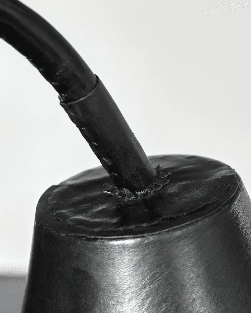 Original Black Leather Valenti Standard Lamp