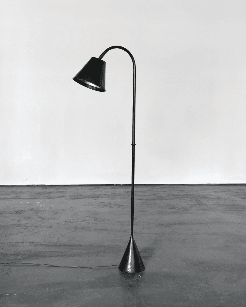 Original Black Leather Valenti Standard Lamp