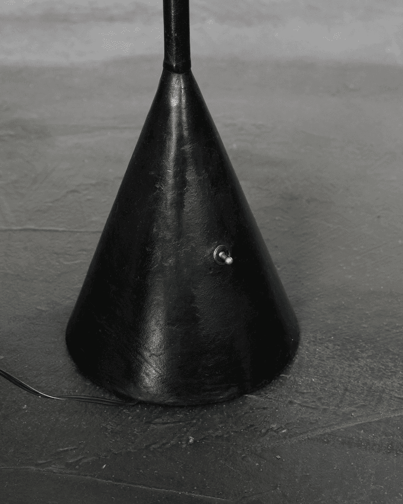 Original Black Leather Valenti Standard Lamp