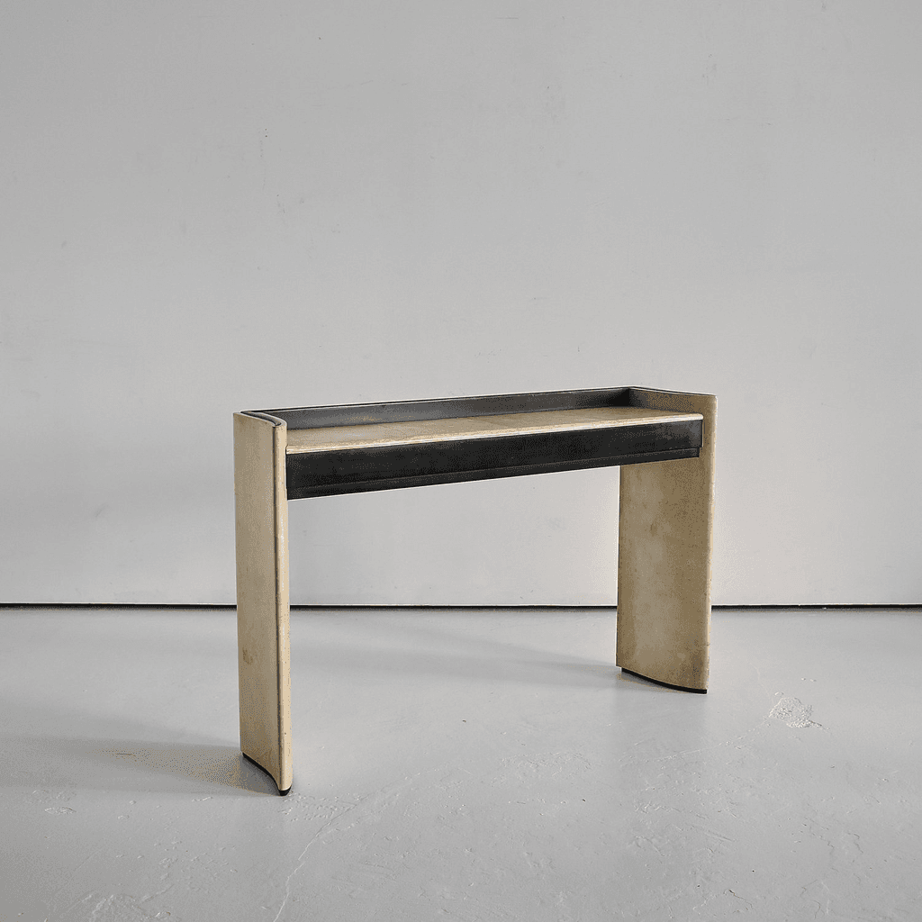 50s Italian Curved Vellum Console