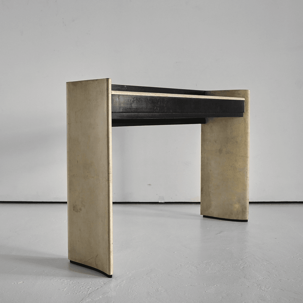 50s Italian Curved Vellum Console