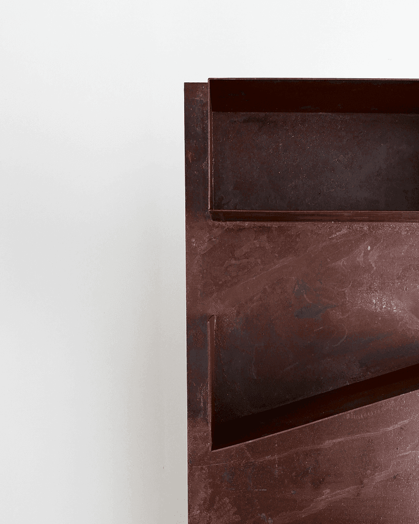 Pair Of Bespoke Artist Made Steel Shelves