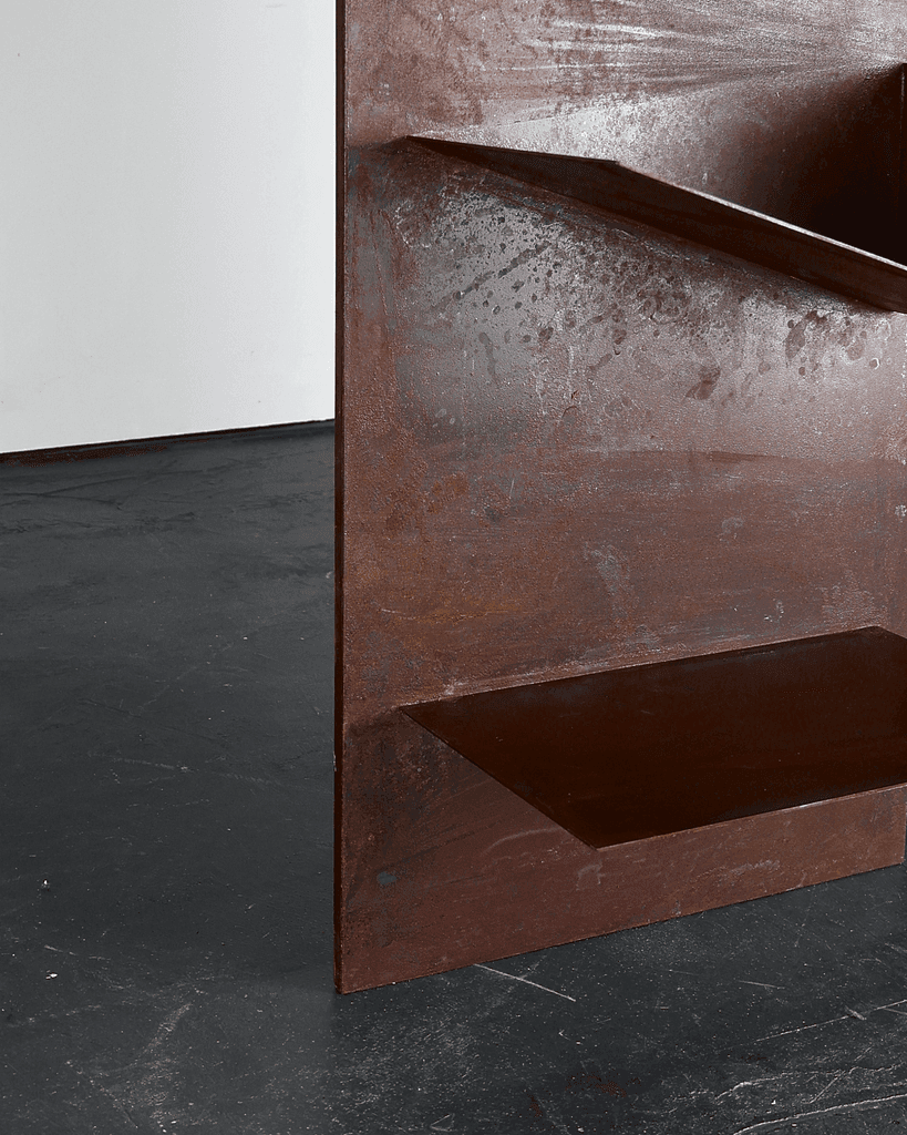 Pair Of Bespoke Artist Made Steel Shelves