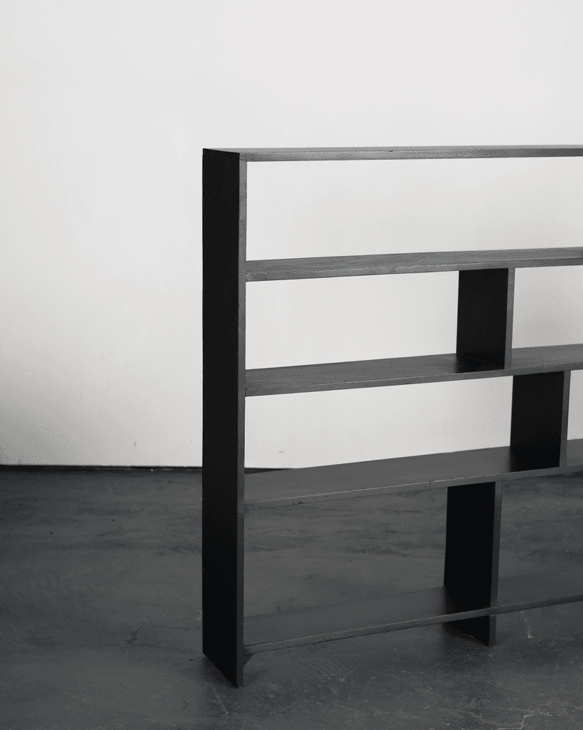 Unique British Modernist/Deco C.1930s Ebonised Shelving System