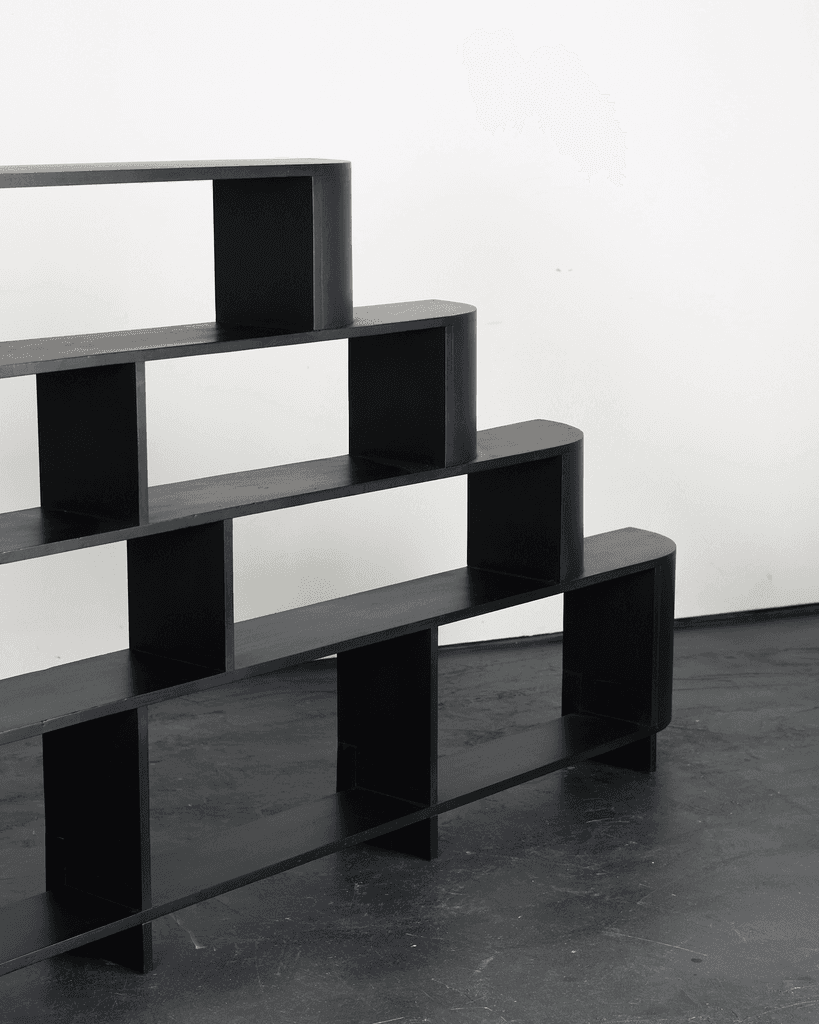 Unique British Modernist/Deco C.1930s Ebonised Shelving System