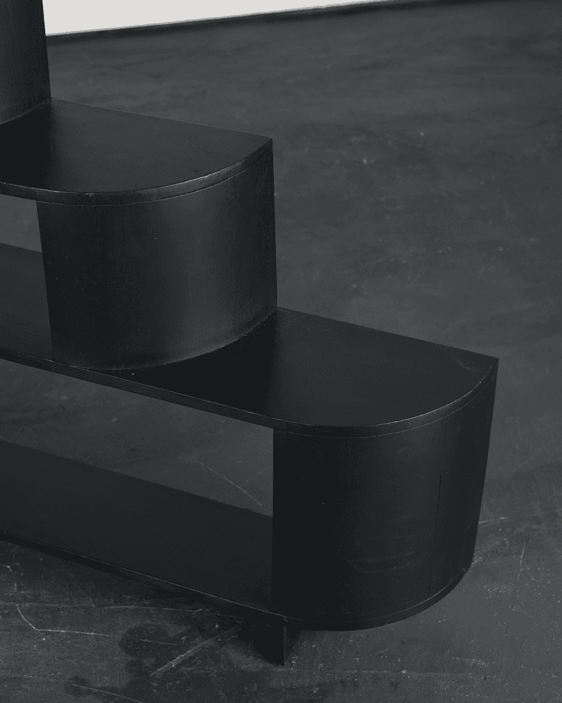 Unique British Modernist/Deco C.1930s Ebonised Shelving System