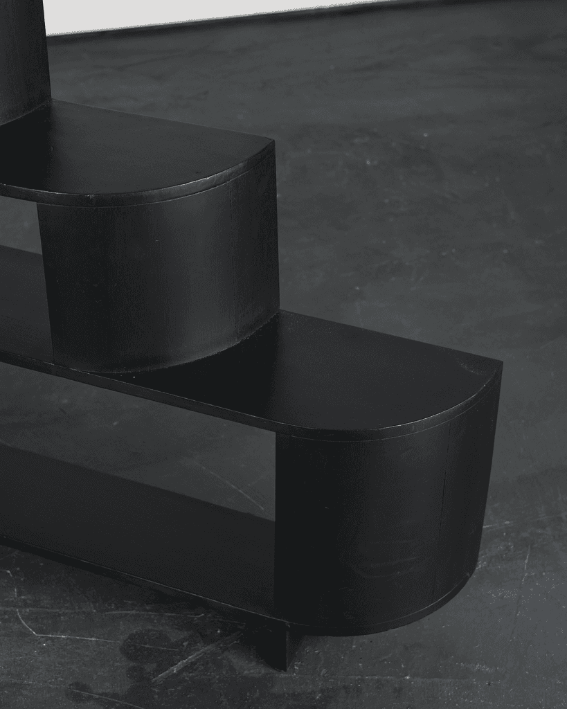 Unique British Modernist/Deco C.1930s Ebonised Shelving System