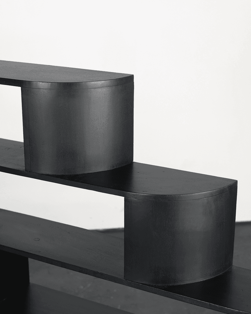 Unique British Modernist/Deco C.1930s Ebonised Shelving System