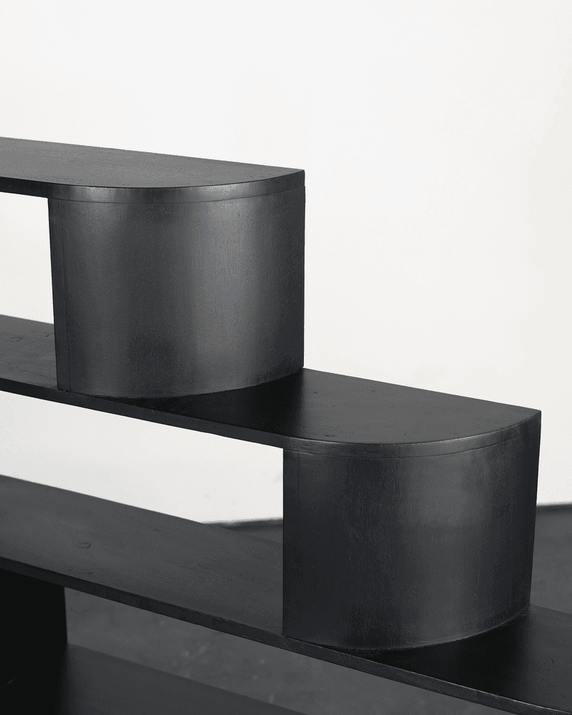 Unique British Modernist/Deco C.1930s Ebonised Shelving System