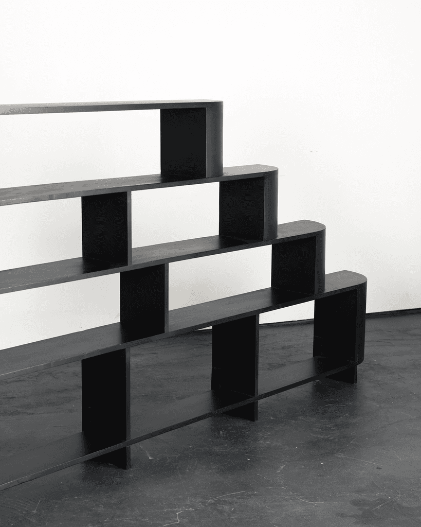 Unique British Modernist/Deco C.1930s Ebonised Shelving System