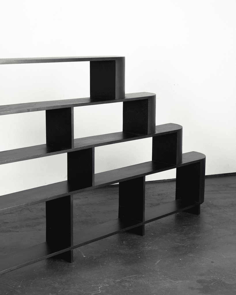 Unique British Modernist/Deco C.1930s Ebonised Shelving System