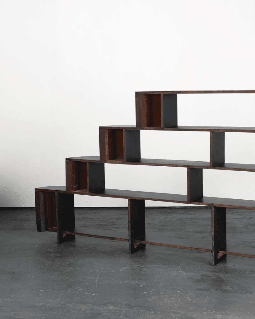 Unique British Modernist/Deco C.1930s Ebonised Shelving System