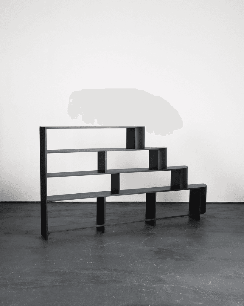 Unique British Modernist/Deco C.1930s Ebonised Shelving System