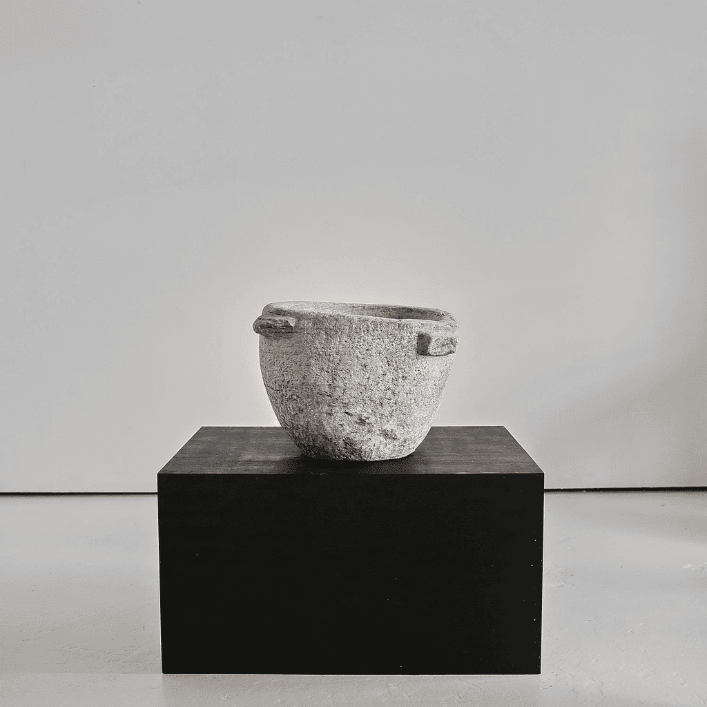 Primitive XXL 16th C. Spanish Marble Mortar