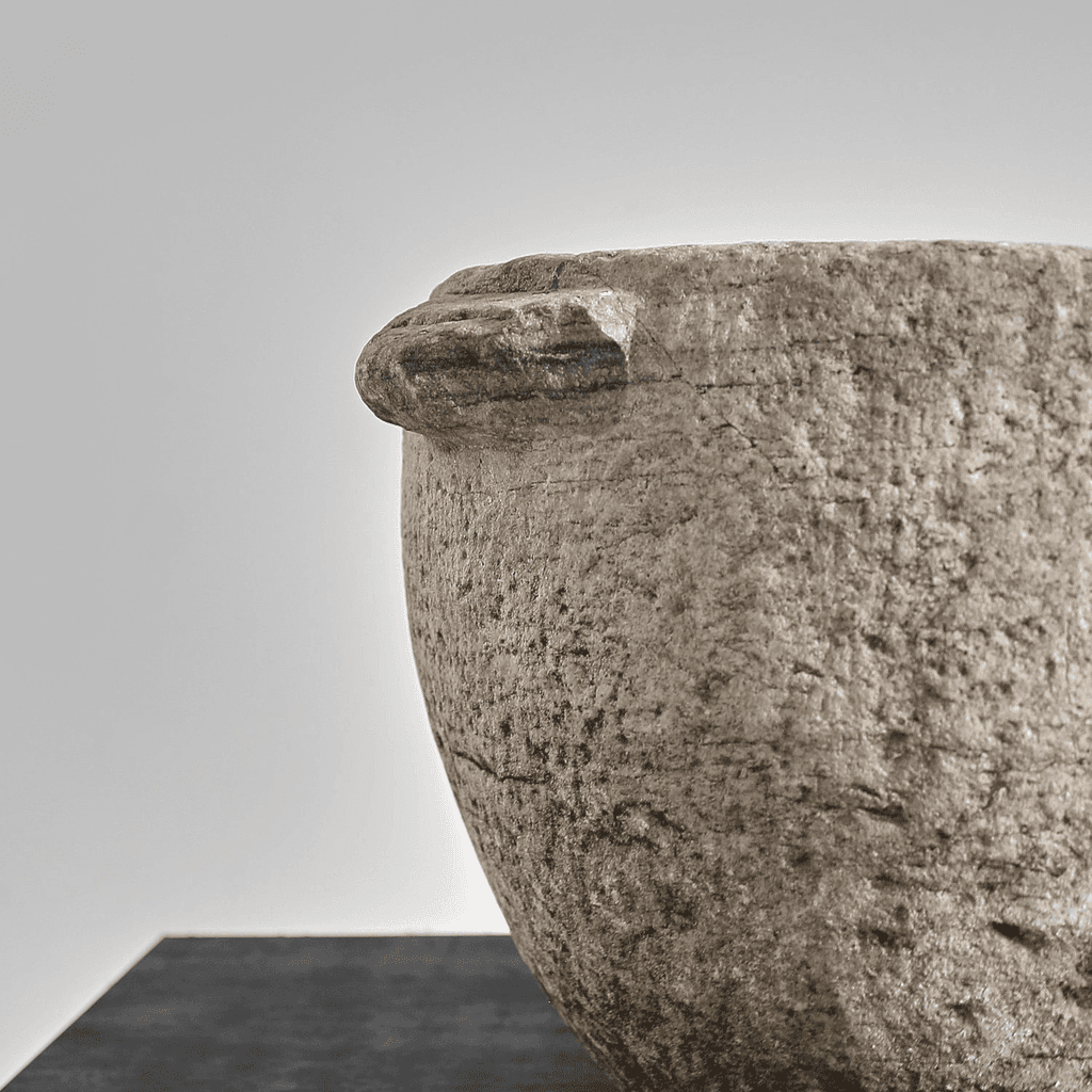 Primitive XXL 16th C. Spanish Marble Mortar