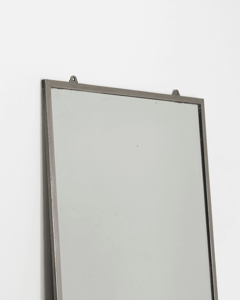 Parisian C.1920s Nickel Plated Brass Outfitters Mirror