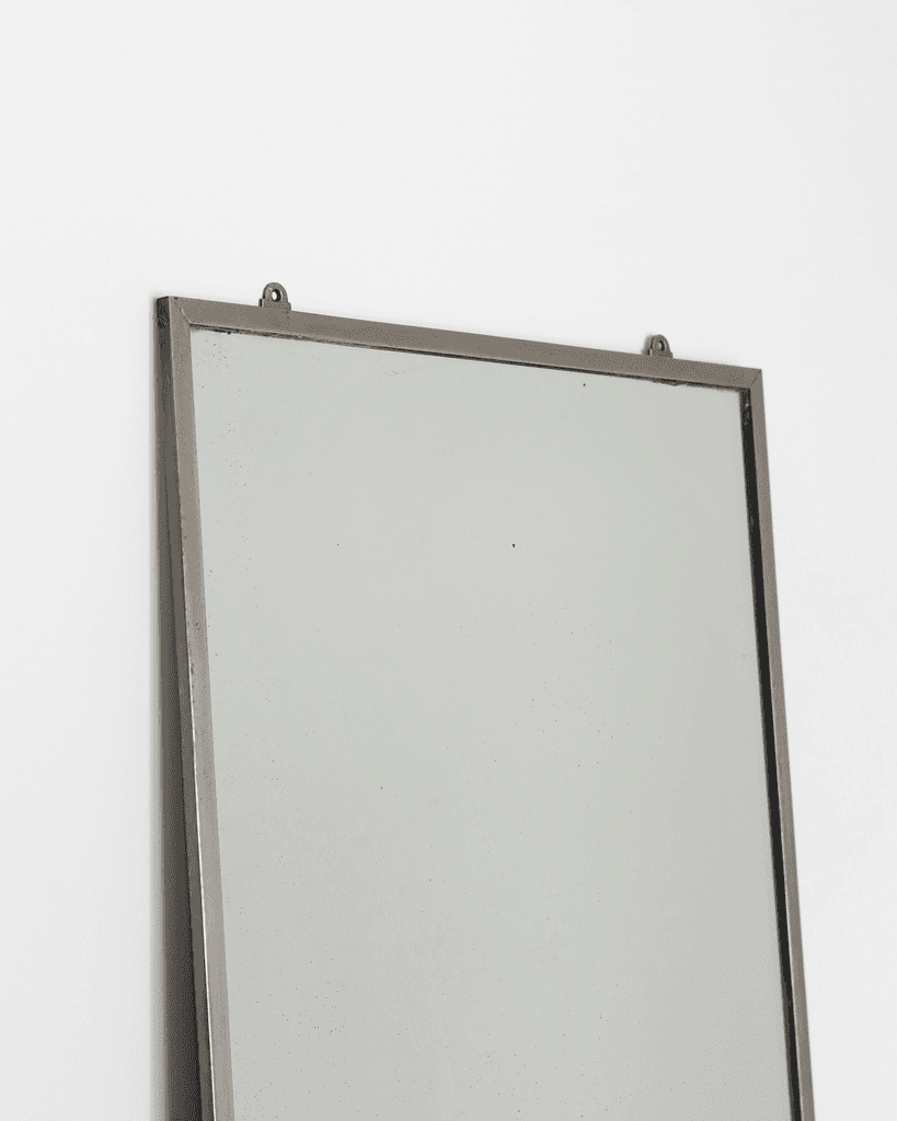 Parisian C.1920s Nickel Plated Brass Outfitters Mirror