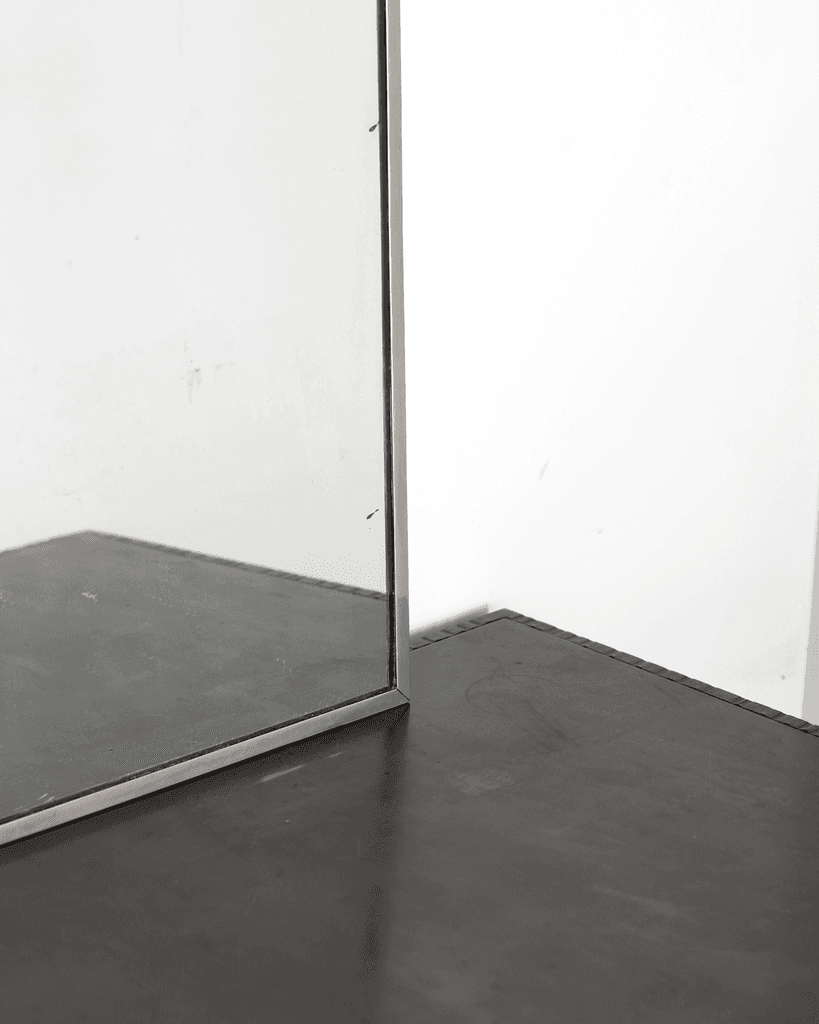 Parisian C.1920s Nickel Plated Brass Outfitters Mirror