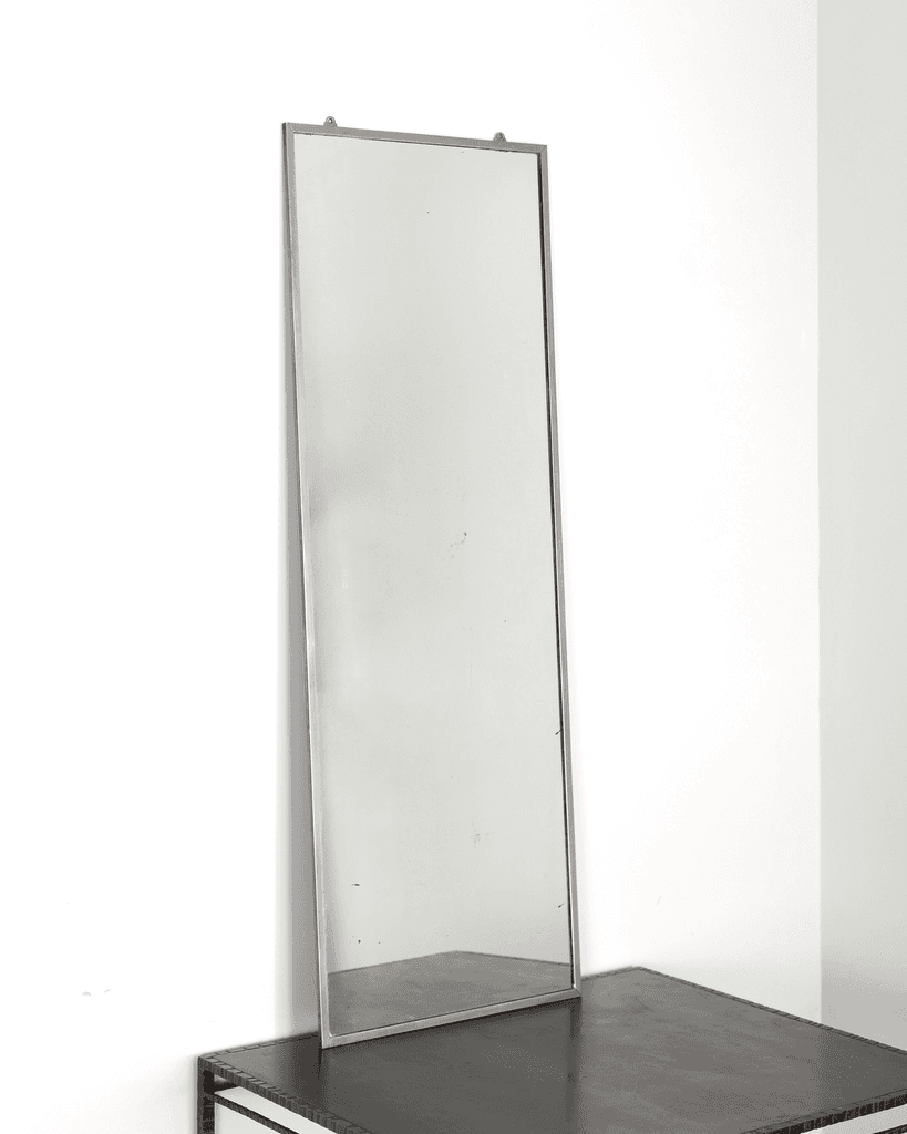 Parisian C.1920s Nickel Plated Brass Outfitters Mirror
