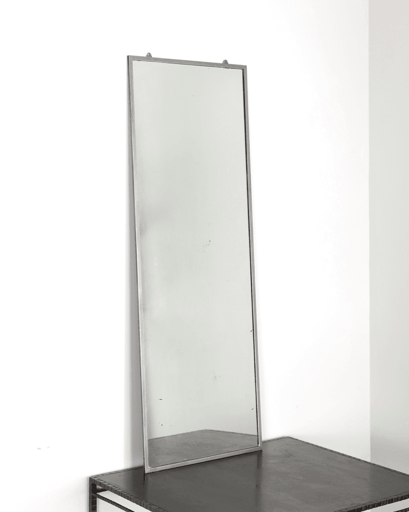 Parisian C.1920s Nickel Plated Brass Outfitters Mirror