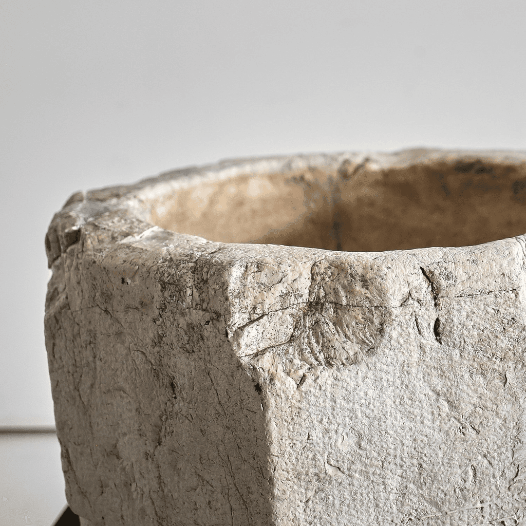 Monumental 17th C. Venetian Carved Stone Mortar