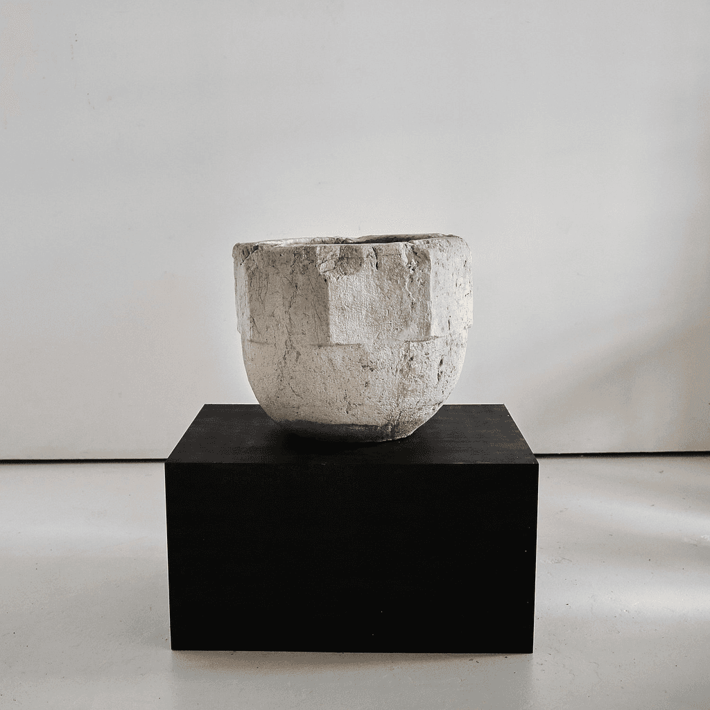 Monumental 17th C. Venetian Carved Stone Mortar