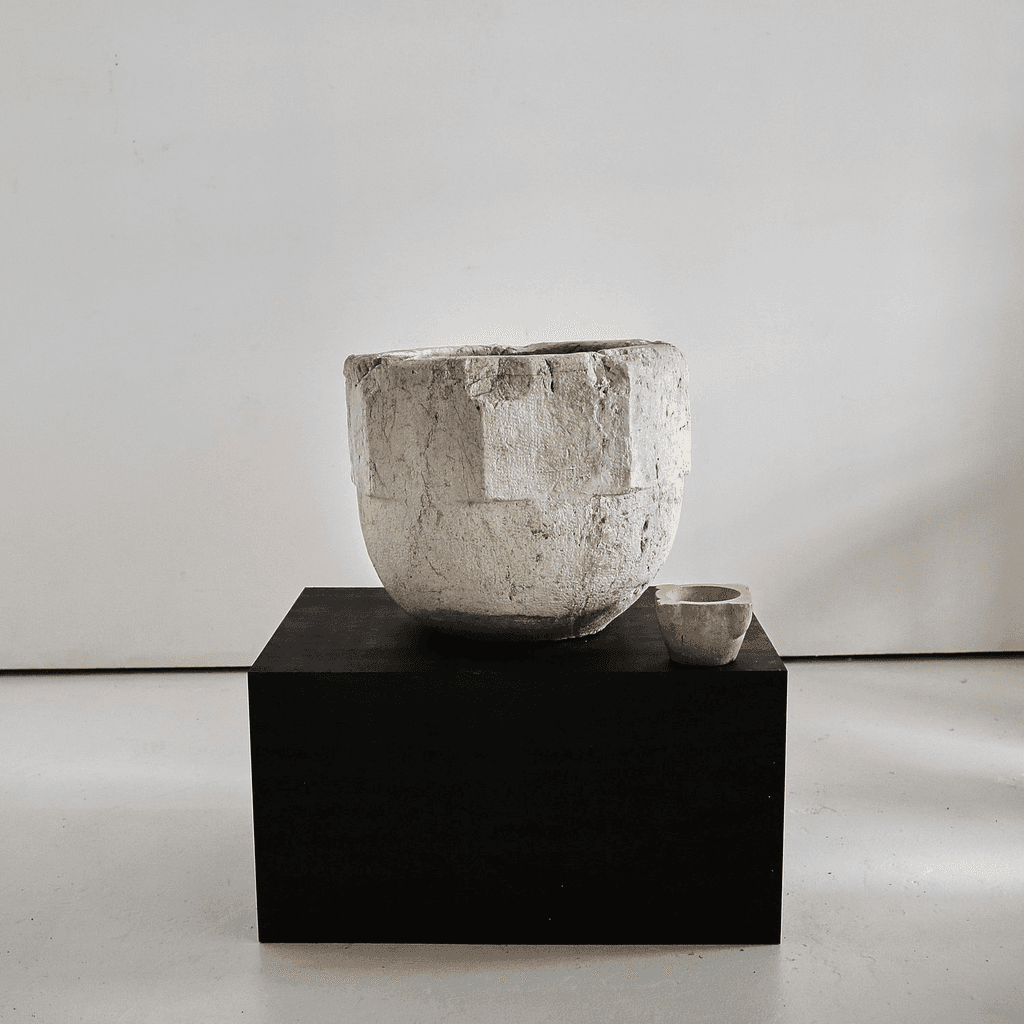 Monumental 17th C. Venetian Carved Stone Mortar