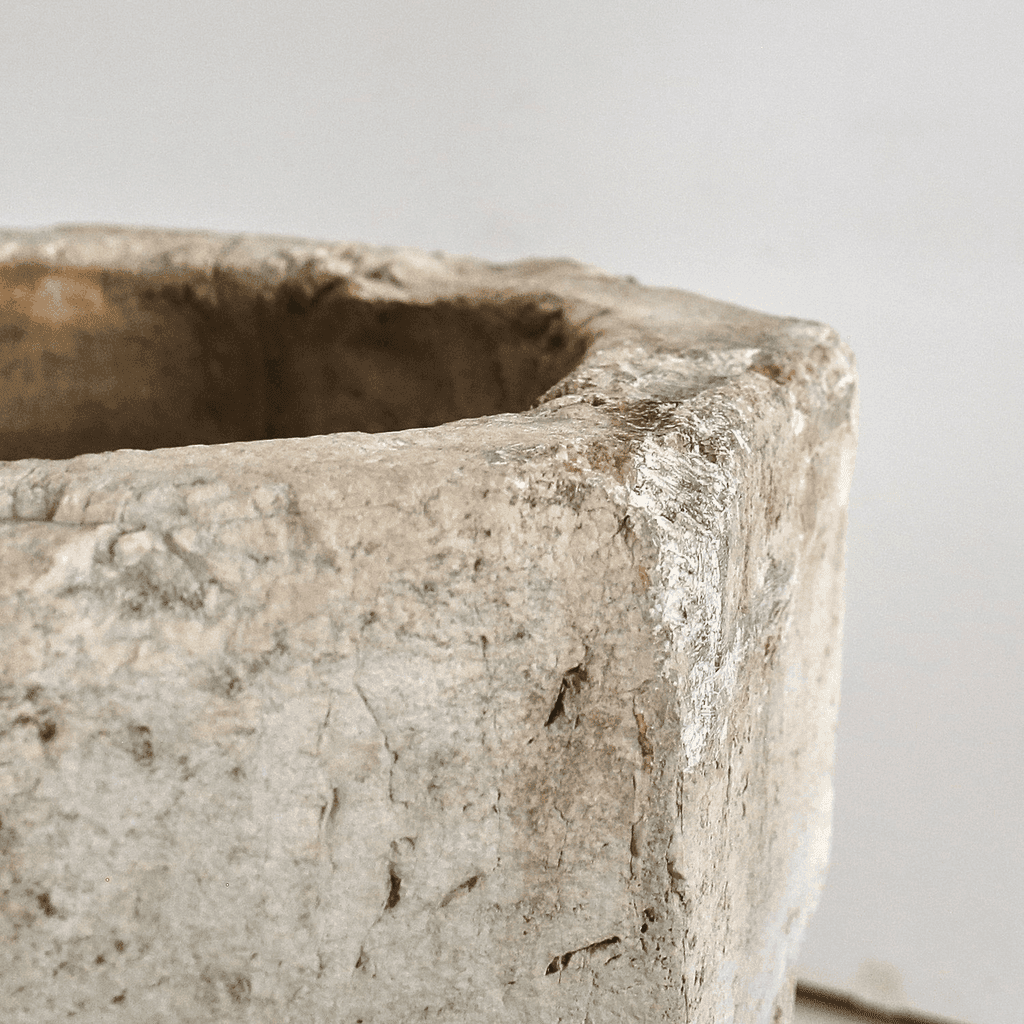 Monumental 17th C. Venetian Carved Stone Mortar