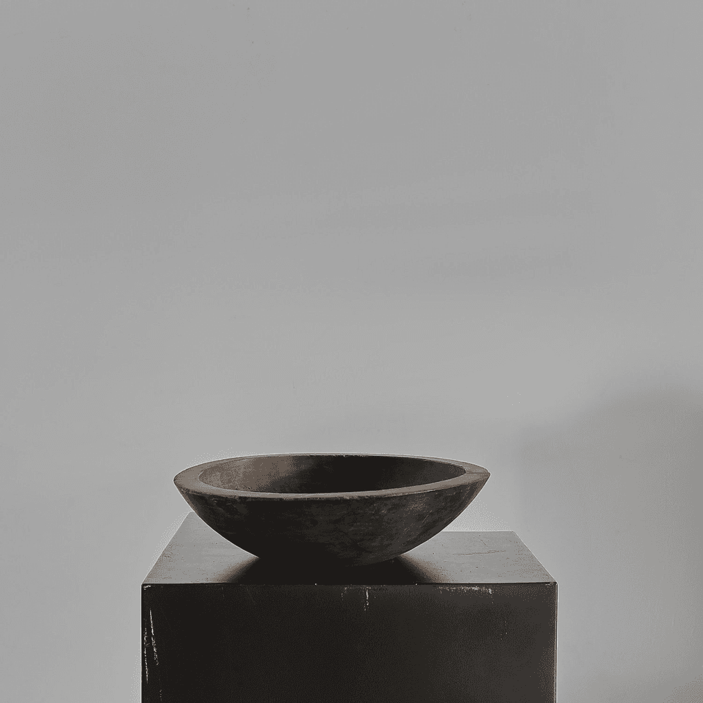 Primitive Carved Cedar Japanese Bowl (2)