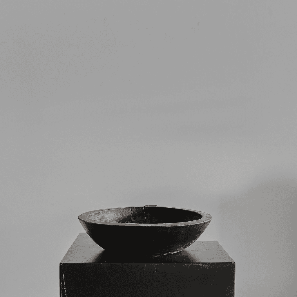 Primitive Carved Cedar Japanese Bowl (2)