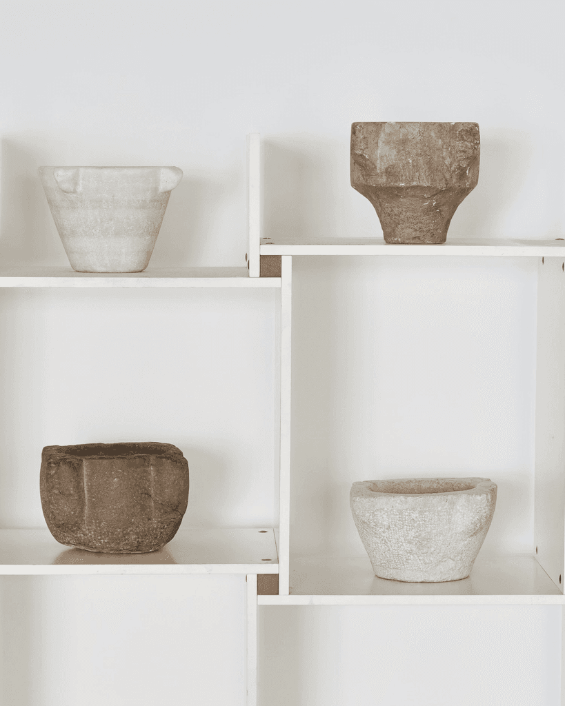 Collection Of 28 Carved Marble & Stone Mortars From Catalonia & Spain