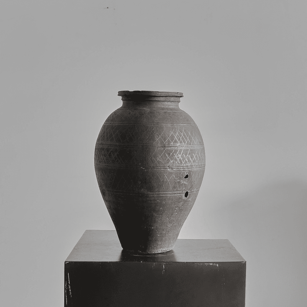 19Th C. Black Terracotta Portuguese Vessel