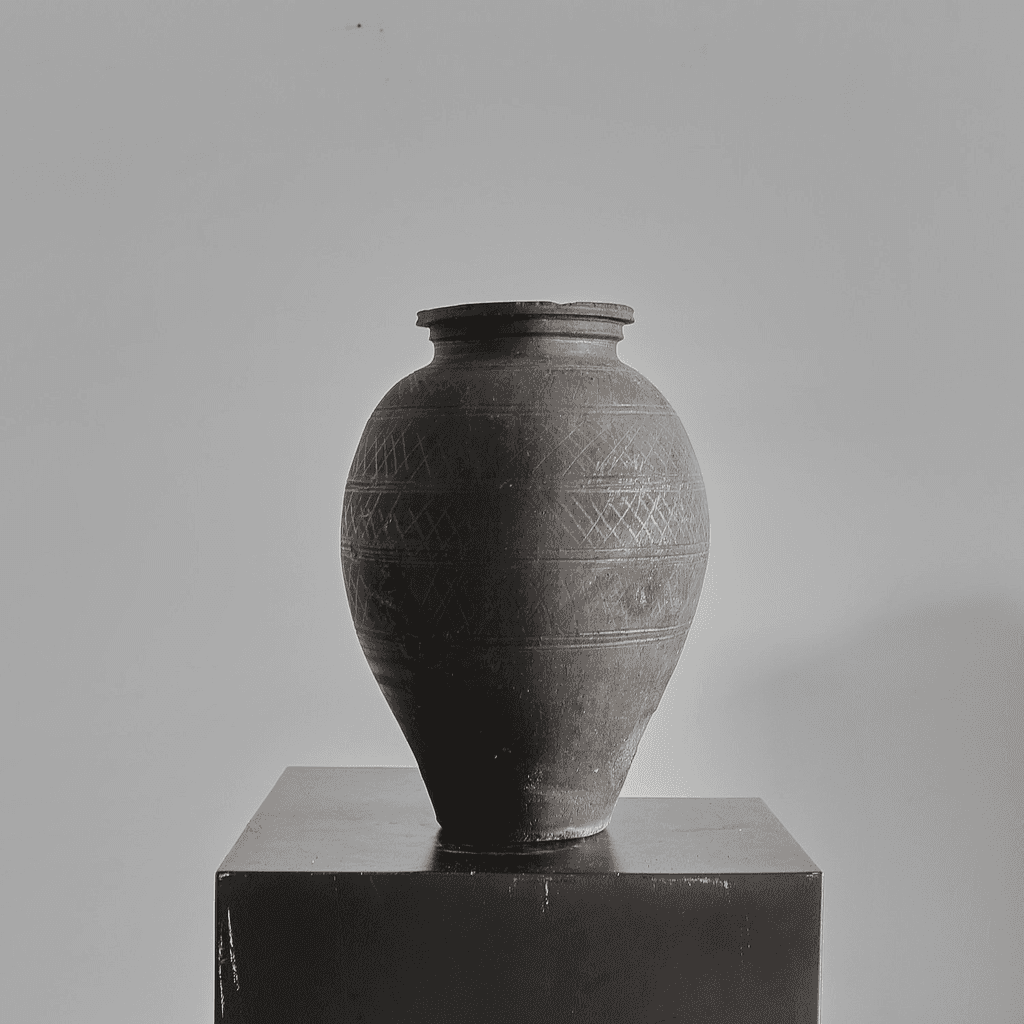 19Th C. Black Terracotta Portuguese Vessel