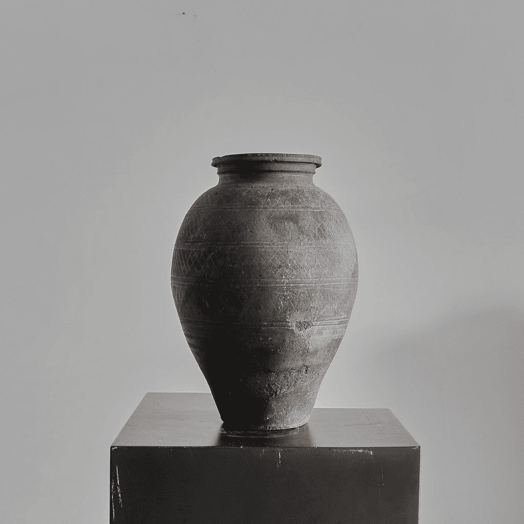 19Th C. Black Terracotta Portuguese Vessel