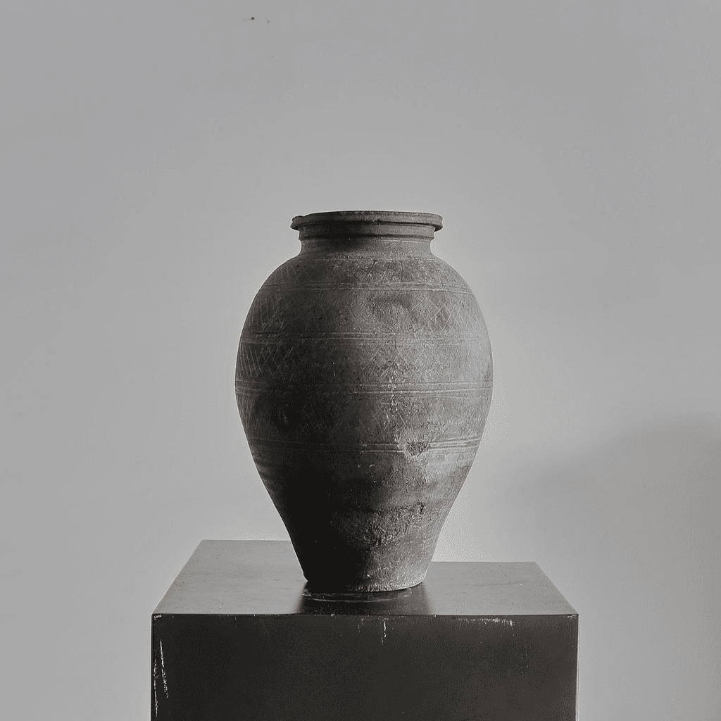 19Th C. Black Terracotta Portuguese Vessel