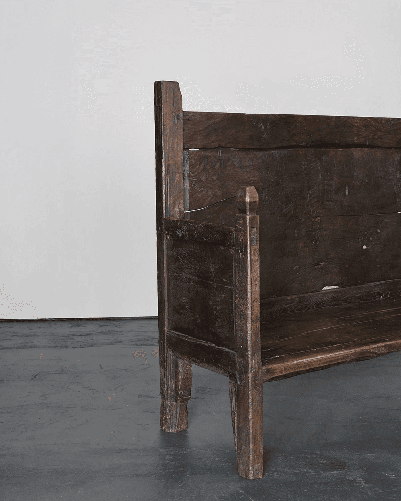 Incredible XXL Primitive 17th C. Portuguese Bench
