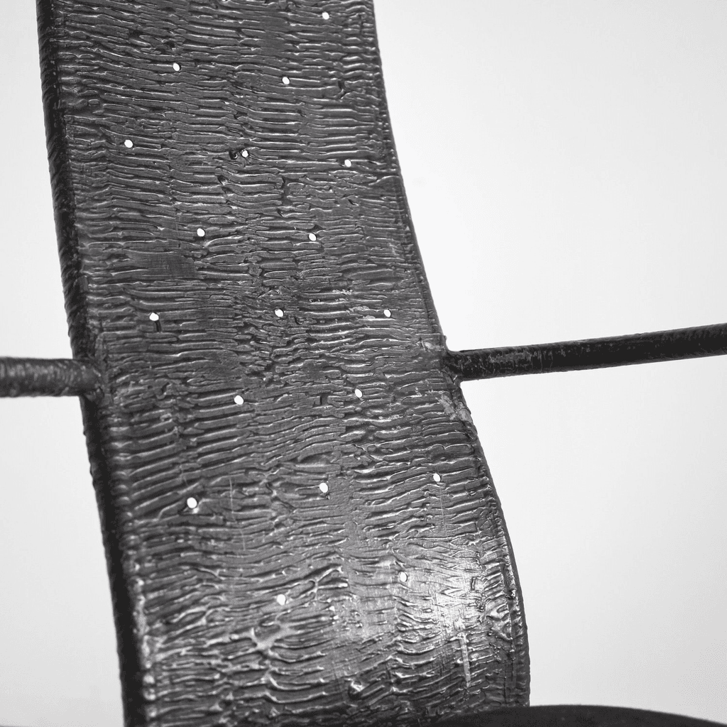 Set of four C.1970s French Brutalist Dining/Throne Chairs