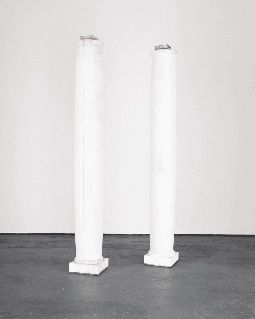 Pair Of Solid Pine Portuguese Columns