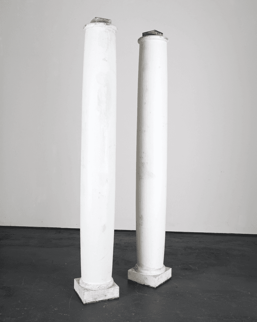 Pair Of Solid Pine Portuguese Columns