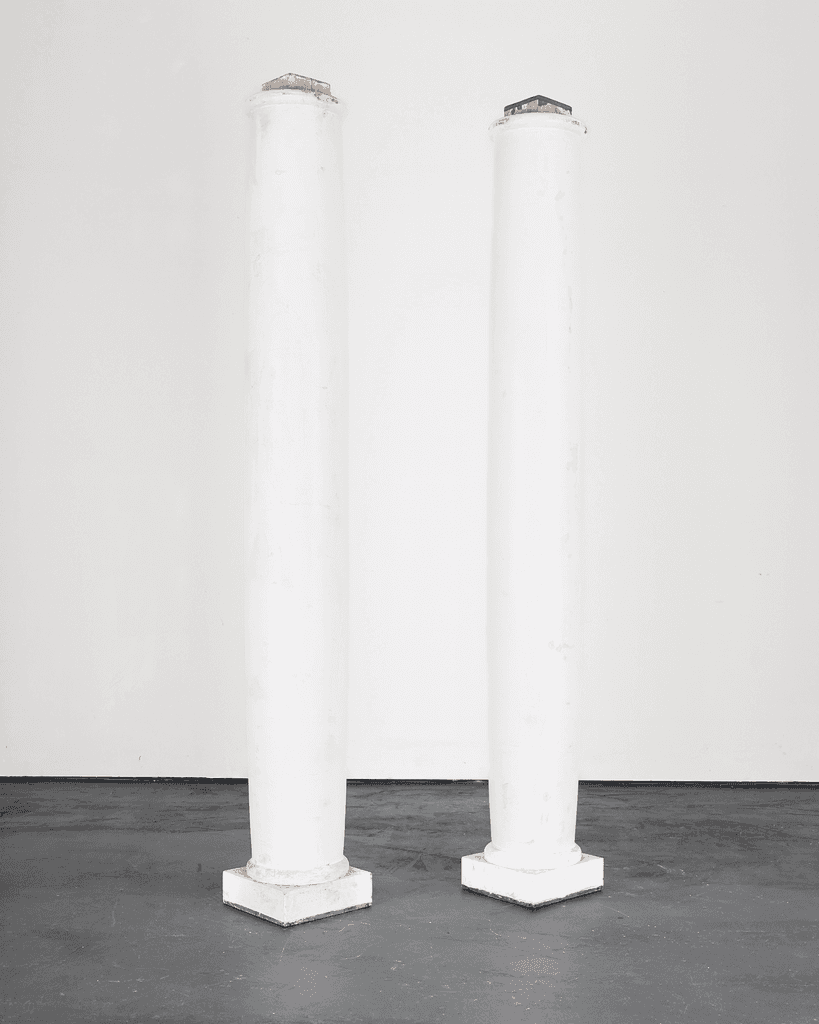 Pair Of Solid Pine Portuguese Columns
