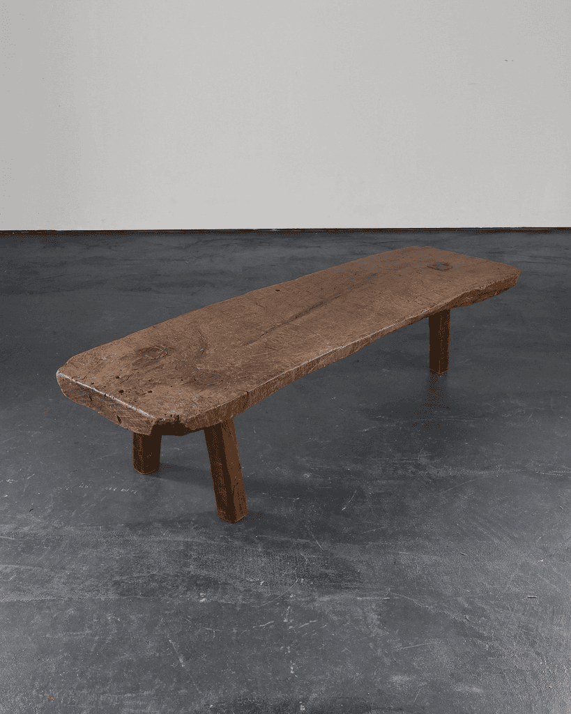 Primitive 19th C. Catalan Elm Coffee/Low Table