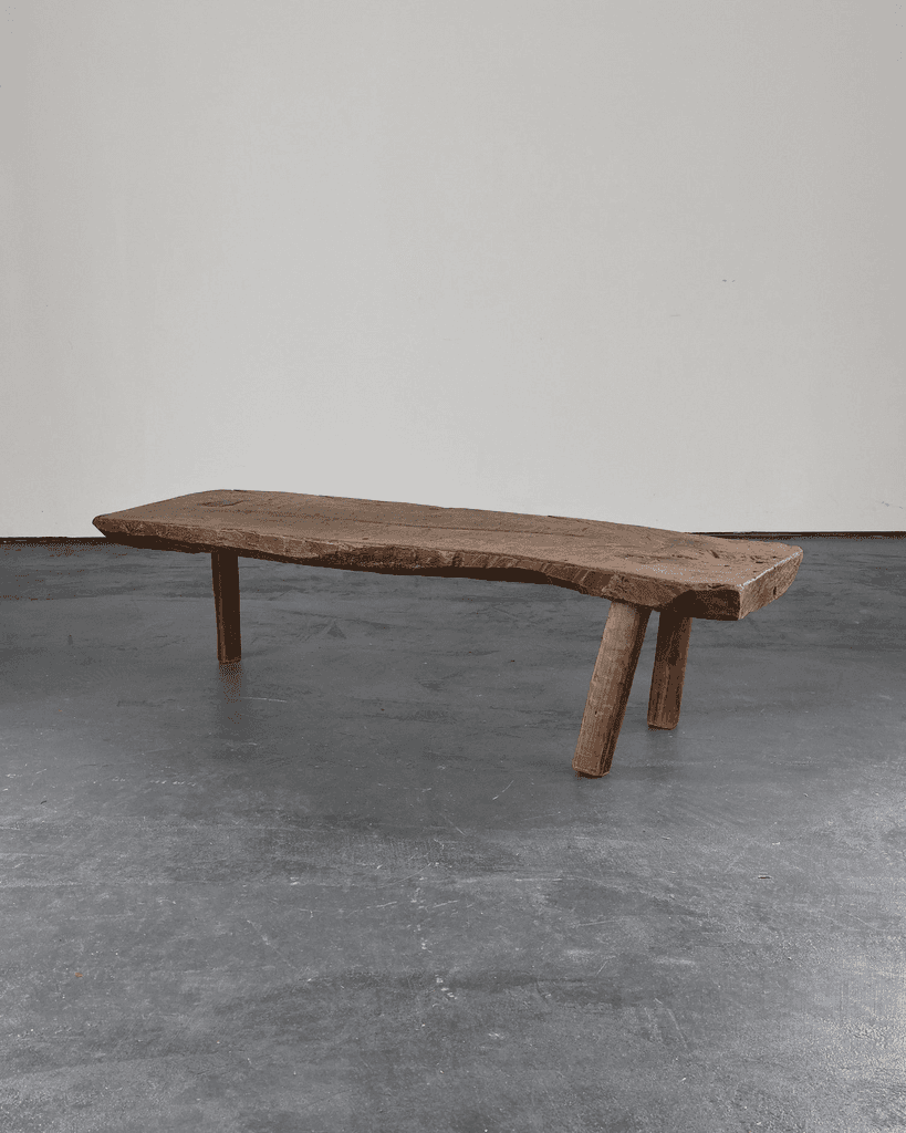 Primitive 19th C. Catalan Elm Coffee/Low Table