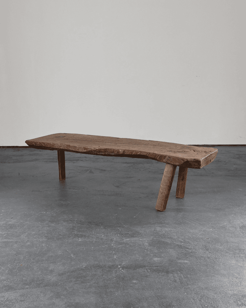 Primitive 19th C. Catalan Elm Coffee/Low Table