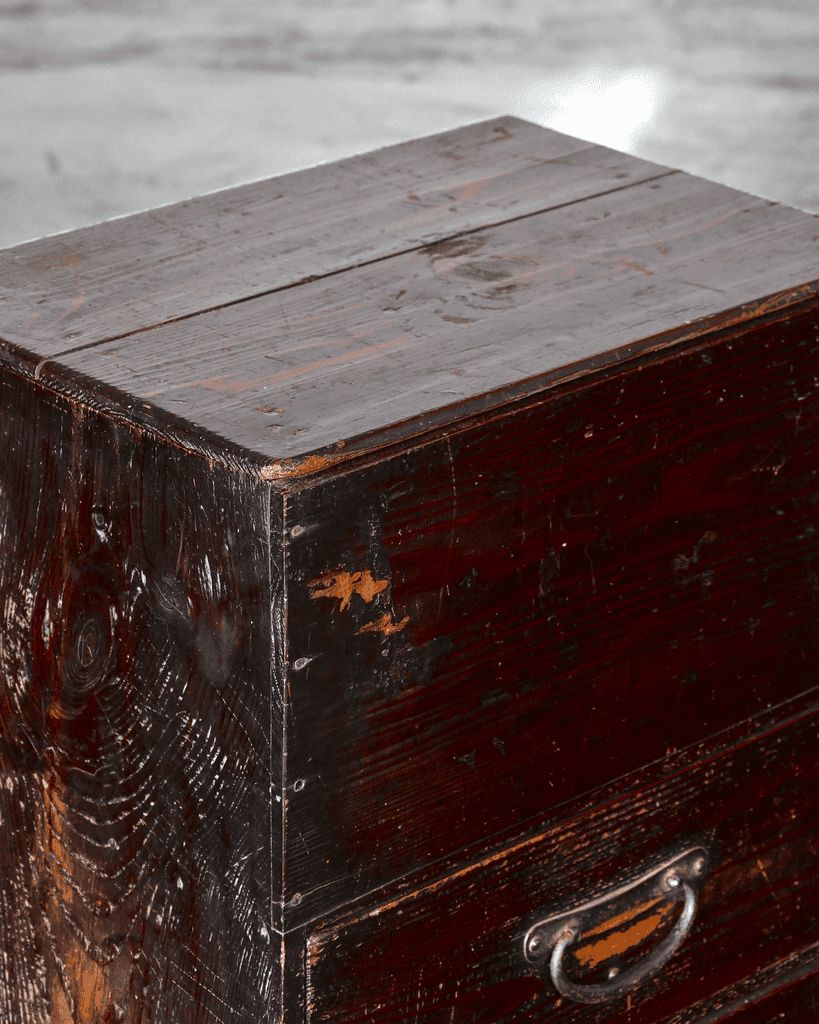 Unusual Tall Meiji Period Japanese Tansu
