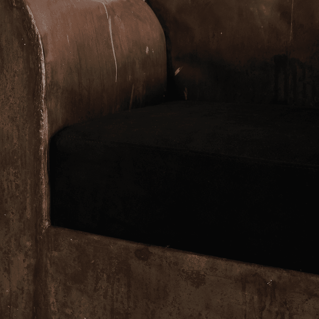 Sculptural 1970s Oversized Metal Club Chair