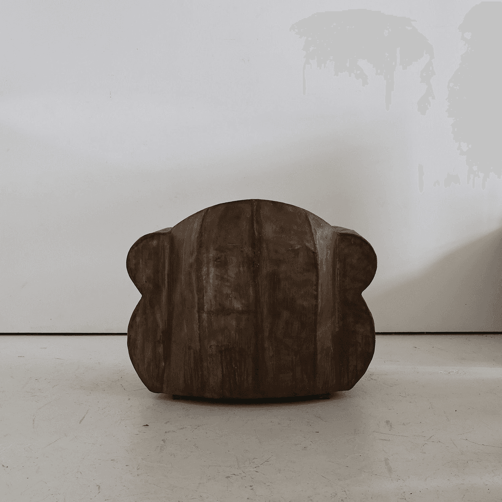 Sculptural 1970s Oversized Metal Club Chair